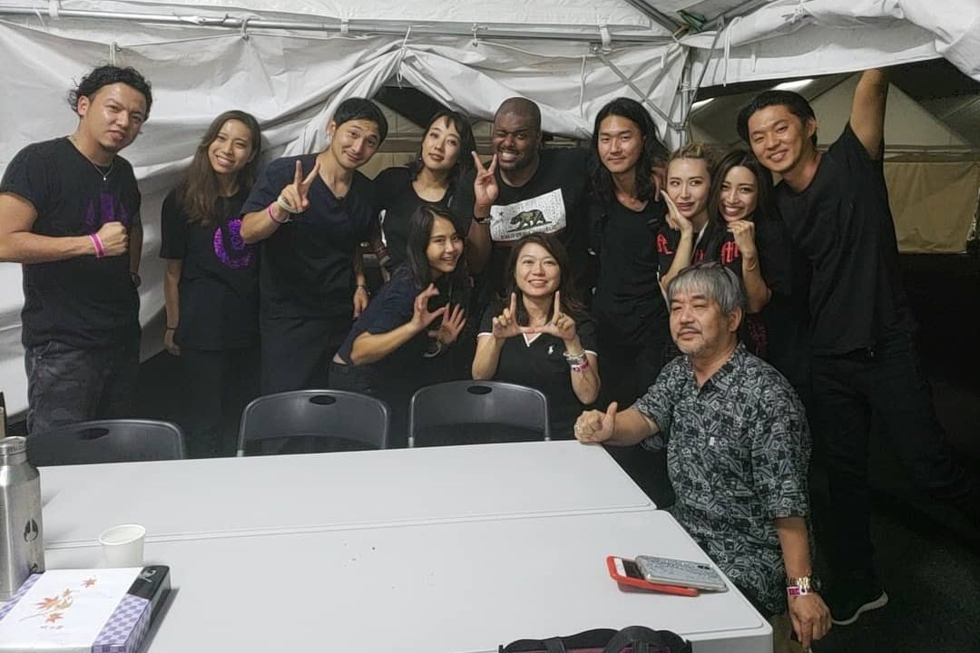 Tommy with the Avex team backstage at Ultra Music Festival Japan 2019